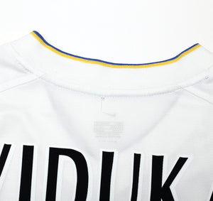 2000/02 VIDUKA #9 Leeds United Vintage Nike Home Football Shirt (L)