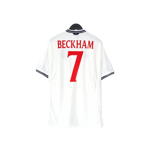 1999/01 BECKHAM #7 England Vintage Umbro Home Football Shirt (XL) Euro 2000