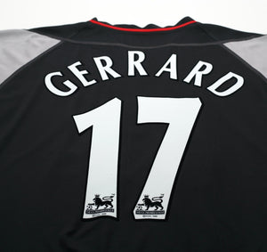 2002/04 GERRARD #17 Liverpool Vintage Reebok Away Football Shirt Jersey (XL)