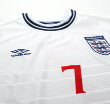 Load image into Gallery viewer, 1999/01 BECKHAM #7 England Vintage Umbro Home Football Shirt (M) Euro 2000
