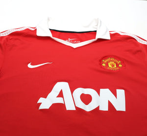 2010/11 Ji Sung Park #13 Manchester United Vintage Nike Home Football Shirt (XL)