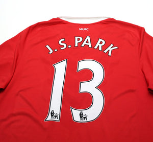 2010/11 Ji Sung Park #13 Manchester United Vintage Nike Home Football Shirt (XL)