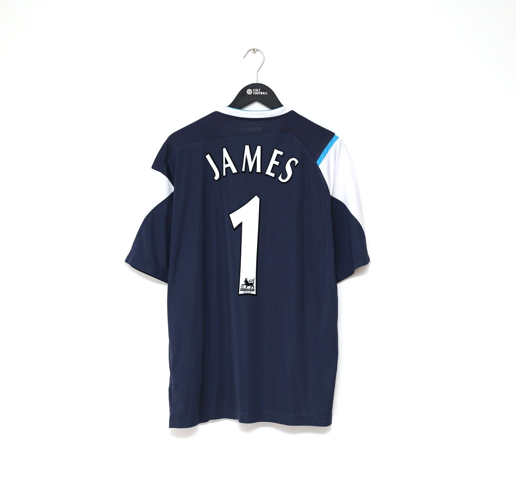 2005/06 JAMES #1 Manchester City Vintage Reebok Away Football Shirt (L)