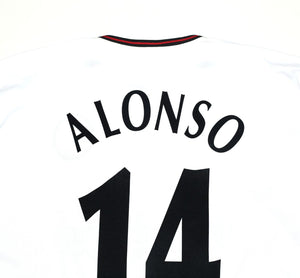 2003/04 ALONSO #14 Liverpool Vintage Reebok Away Football Shirt (XL)