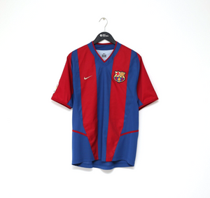 2002/03 RIQUELME #10 Barcelona Vintage Nike Home Football Shirt (M)