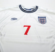 Load image into Gallery viewer, 1999/01 BECKHAM #7 England Vintage Umbro Home Football Shirt (XL) Euro 2000
