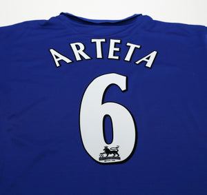 2005/06 ARTETA #6 Everton Vintage Umbro Long Sleeve Home Football Shirt (XXL)