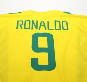 2002/04 RONALDO #9 Brazil Vintage Nike WC 2002 Home Football Shirt (XL)