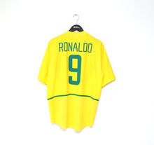 Load image into Gallery viewer, 2002/04 RONALDO #9 Brazil Vintage Nike WC 2002 Home Football Shirt (XL)
