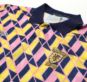 1988/90 SCOTLAND Vintage Original Umbro Football Leisure Shirt (M)