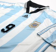 Load image into Gallery viewer, 1998/99 BATISTUTA #9 Argentina Vintage adidas Home Football Shirt (L) WC 98
