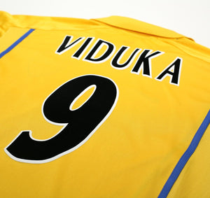 2000/02 VIDUKA #9 Leeds United Vintage Nike L/S Away Football Shirt (M)