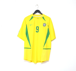 2002/04 RONALDO #9 Brazil Vintage Nike WC 2002 Home Football Shirt (XXL)