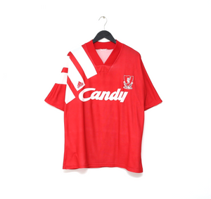 1991/92 LIVERPOOL Vintage adidas Home Football Shirt (XL) CANDY