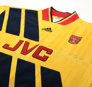 1993/94 WRIGHT #8 Arsenal Retro adidas Equipment Away Football Shirt (S/M)