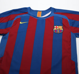 2005/06 MESSI #19 Barcelona Vintage Nike Home Football Shirt (S)