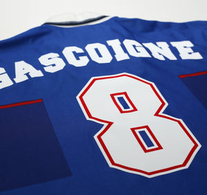1997/99 GASCOIGNE #8 Rangers Vintage Nike European Home Football Shirt (L/XL)