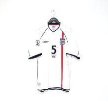 Load image into Gallery viewer, 2001/03 FERDINAND #5 England Vintage Umbro Home Football Shirt (XL) 2002 BRAZIL
