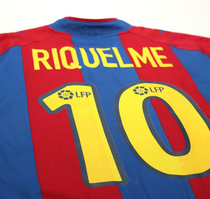 2002/03 RIQUELME #10 Barcelona Vintage Nike Home Football Shirt (M)