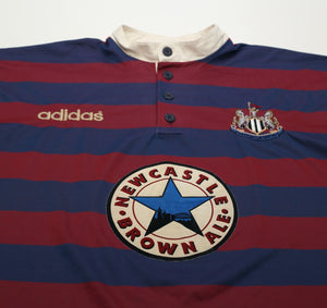 1995/96 GINOLA #14 Newcastle United Vintage adidas Away Football Shirt (M)