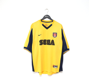 1999/00 HENRY #14 Arsenal Vintage Nike UEFA Cup Away Football Shirt (XL) SEGA