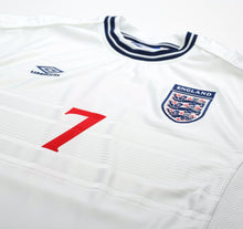 Load image into Gallery viewer, 1999/01 BECKHAM #7 England Vintage Umbro Home Football Shirt (XL) Euro 2000
