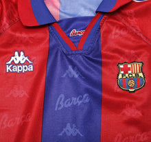 Load image into Gallery viewer, 1995/97 Barcelona Vintage Kappa Home Football Shirt Jersey (L) Ronaldo Era
