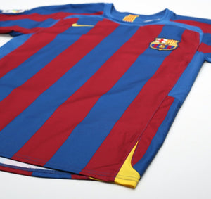 2005/06 MESSI #19 Barcelona Vintage Nike Home Football Shirt (S)