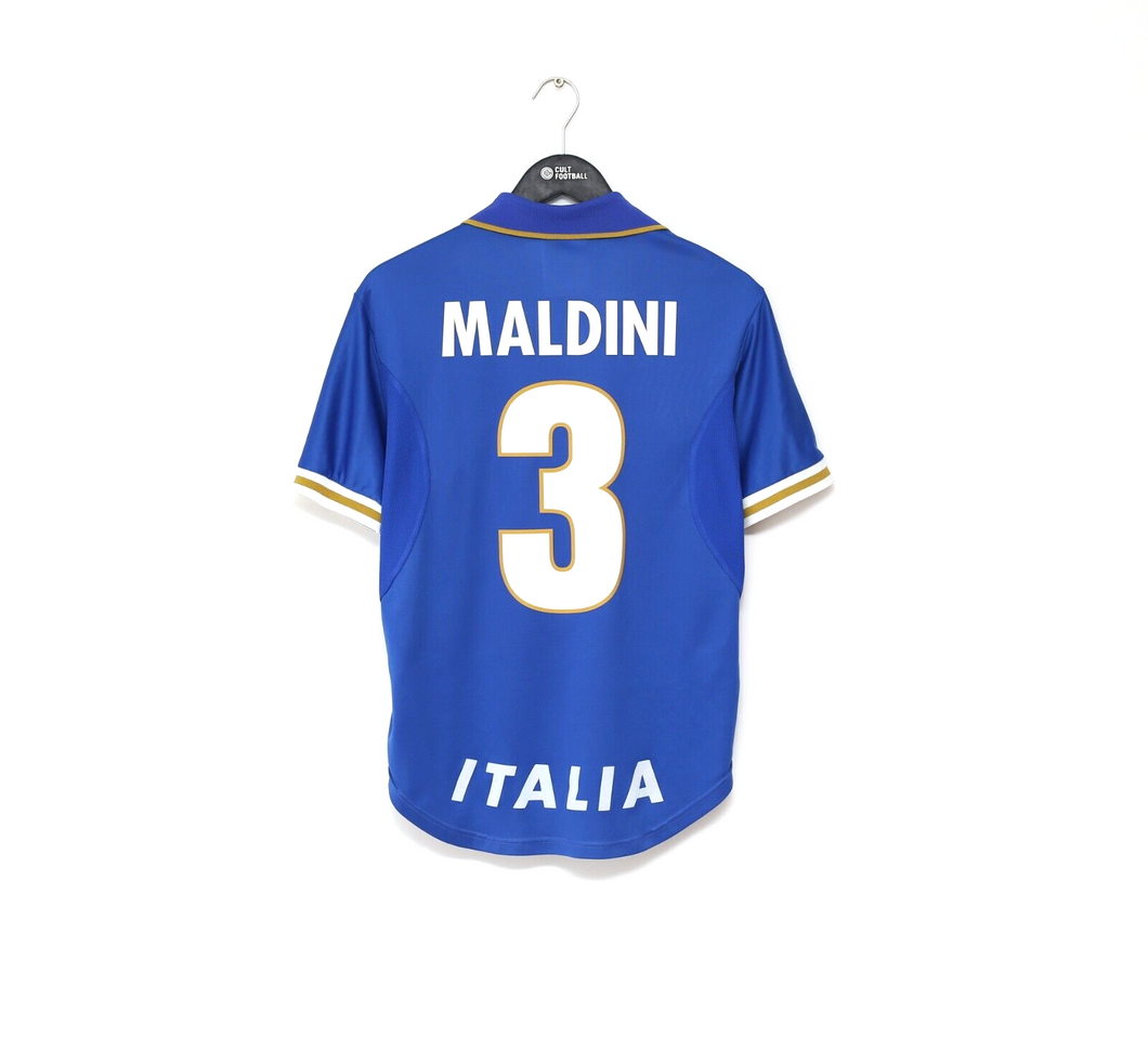 1996/97 MALDINI #3 Italy Vintage Nike Home Football Shirt (M) EURO 96