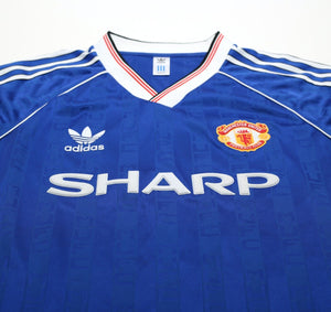 1988/90 ROBSON #7 Manchester United adidas Originals Away Football Shirt (L)