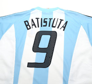 2002/04 BATISTUTA #9 Argentina Vintage adidas Home Football Shirt Jersey (XL)