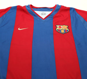 2002/03 RIQUELME #10 Barcelona Vintage Nike Home Football Shirt (XL)