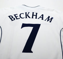 Load image into Gallery viewer, 2001/03 BECKHAM #7 England Vintage Umbro Home Greece Football Shirt (S) WC 2002
