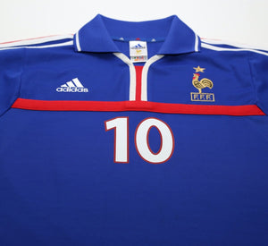 2000/02 ZIDANE #10 France Vintage adidas Home Football Shirt (M)