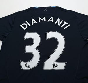 2009/10 DIAMANTI #32 West Ham Vintage Umbro Away Football Shirt (M)