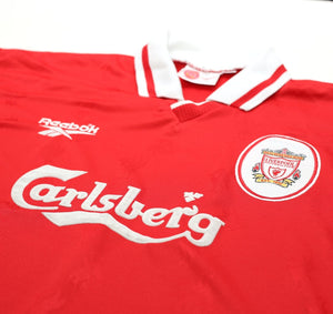 1996/98 FOWLER #9 Liverpool Vintage Reebok Home Football Shirt (L) 42/44