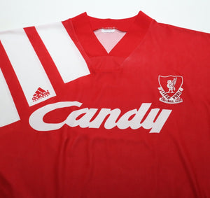 1991/92 LIVERPOOL Vintage adidas Home Football Shirt (XL) CANDY