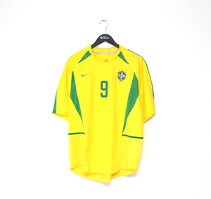 2002/04 RONALDO #9 Brazil Vintage Nike WC 2002 Home Football Shirt (XL)