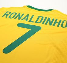 Load image into Gallery viewer, 2000/02 RONALDINHO #7 Brazil Vintage Nike Home Football Shirt (L) Olympics 2000
