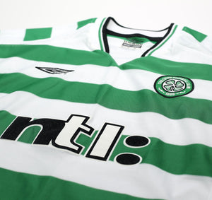 2001/03 HARTSON #10 Celtic Umbro European Home Football Shirt (L)