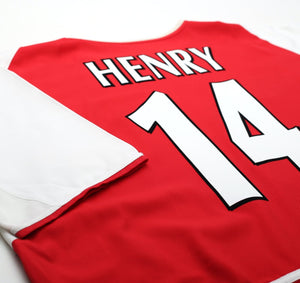 2002/04 HENRY #14 Arsenal Vintage Nike Home Football Shirt (XL)