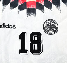 Load image into Gallery viewer, 1994/96 KLINSMANN #18 Germany Vintage adidas Home Football Shirt (XL) USA 94
