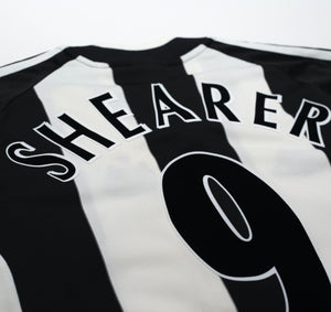 2001/03 SHEARER #9 Newcastle United Vintage adidas Home Football Shirt (S)