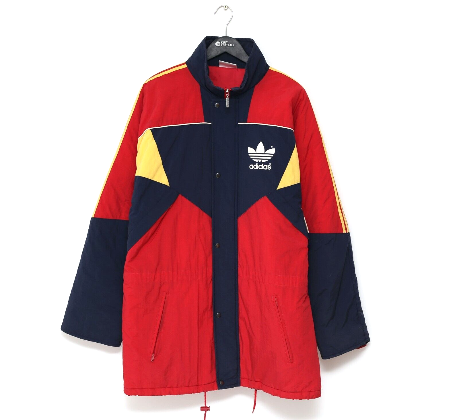 1990/92 ARSENAL Vintage adidas Football Bench Coat Jacket (XL) 44/46