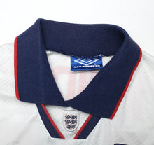 Load image into Gallery viewer, 1993/95 WRIGHT #14 England Vintage Umbro Home Football Shirt (L) US Cup 93
