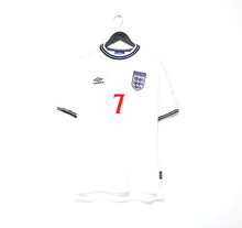 Load image into Gallery viewer, 1999/01 BECKHAM #7 England Vintage Umbro Home Football Shirt (XL) Euro 2000
