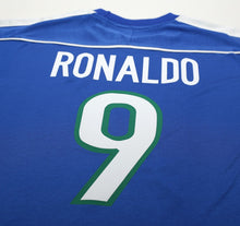 Load image into Gallery viewer, 1998/00 RONALDO #9 Brazil Vintage Nike WC 98 Away Football Shirt (L)
