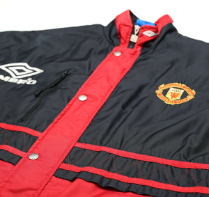 1994/95 MANCHESTER UNITED Vintage Umbro Bench Coat Jacket (M) Alex Ferguson