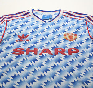 1990/92 MANCHESTER UNITED Retro adidas Originals Away Football Shirt (S/M)