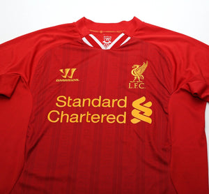 2013/14 GERRARD #8 Liverpool Vintage Warrior Home Football Shirt (M)